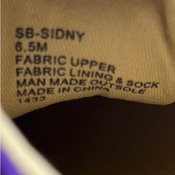 Betsey Johnson Sparkly Purple Rhinestone Sneakers - Picture 8 of 9